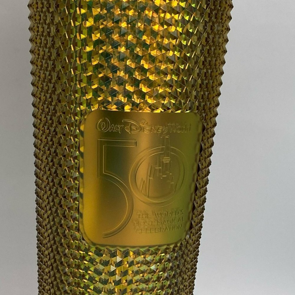 Starbucks Walt Disney World Exclusive‎ 50th Anniversary Gold Geometric Tumbler - Picture 3 of 12